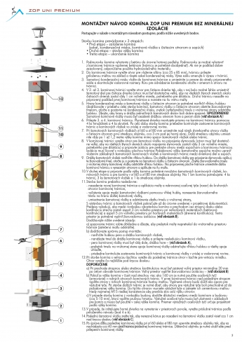 Návod na montáž komína ZOP UNI PREMIUM